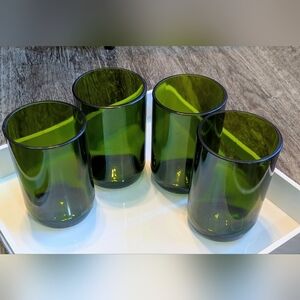Set of 4 Recycled Wine Glasses, sustainable, eco-friendly, minimalist glassware
